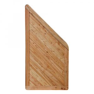 Massivzaun 90x180-90 cm geschlossen L&auml;rche natur