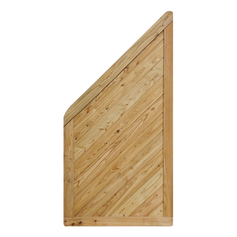 Massivzaun Privora 90x180-90cm geschlossen L&auml;rche natur