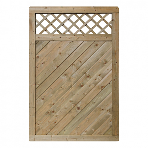 Massivzaun Marino 120x180cm mit Gitter Fichte druckimpr&auml;gniert