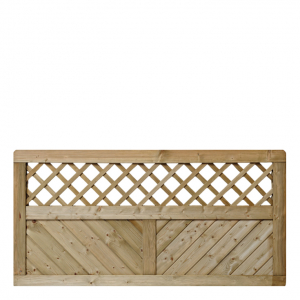Massivzaun Marino 180x90cm mit Gitter Fichte druckimpr&auml;gniert