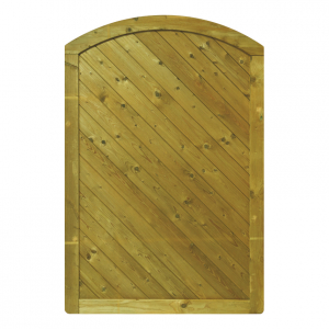 Massivzaun Piemont 120x180-160cm Rundbogen geschlossen aus Fichte druckimpr&auml;gniert