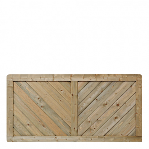 Massivzaun Trentino 180x90cm geschlossen Fichte druckimpr�gniert