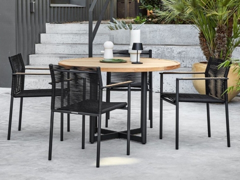 Apple Bee Jakarta Dining-Set 2 black ca. 234x234cm