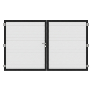 Osmo Alu Fence Wei&szlig; Doppeltor Sonderma&szlig;