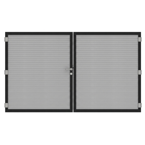 Osmo Alu Fence Juel Grau Doppeltor Sonderma�