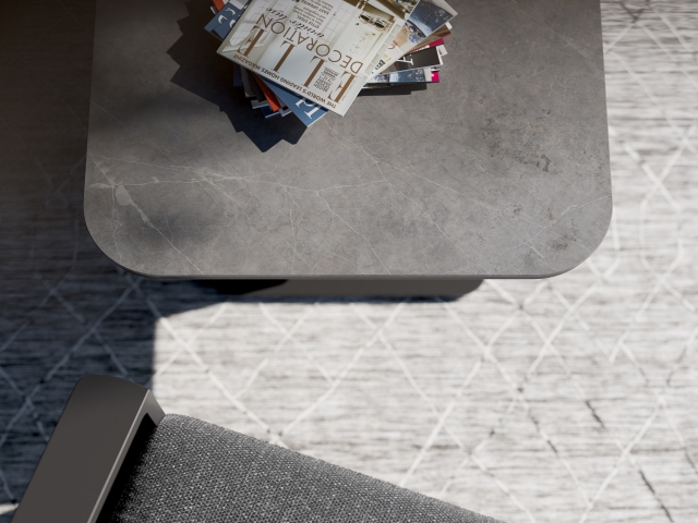 Royal Garden Focosa Loungetisch 130x75x64cm h�henverstellbar anthrazit