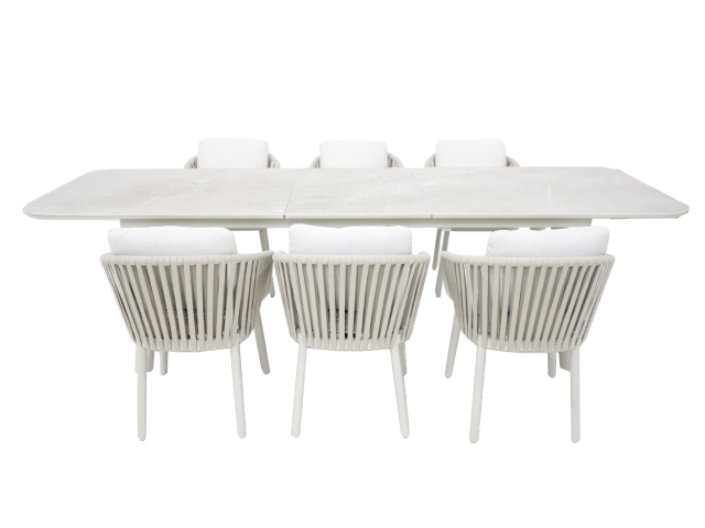 Royal Garden Free Ausziehtisch Sand 220-260x100x76cm
