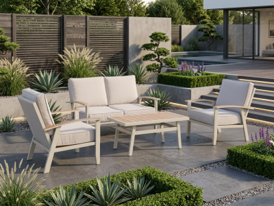 Creador Berlin Dining-Lounge Aluminium sand inkl. Polster sand