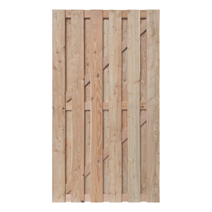 Bohlenzaun L&auml;rche Tor natur Baltrum gerade 100x180cm ohne Beschlag