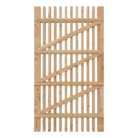 Lattenzaun Tor Norden 100x180cm L&auml;rche natur ohne Schlossfr&auml;sung