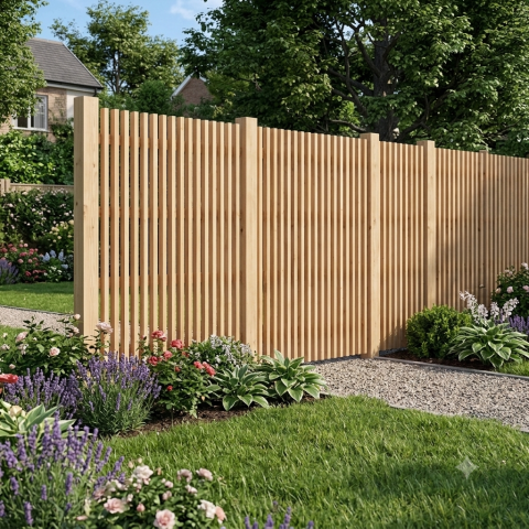 Designzaun Tor Norden 100x180cm L&auml;rche natur ohne Schlossfr&auml;sung
