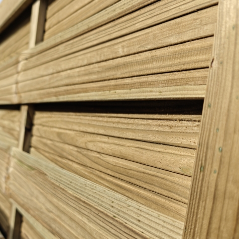 Dichtzaun Elegant XL Kiefer kdi gr&uuml;n 100x196-180cm mit Leimholzbogen