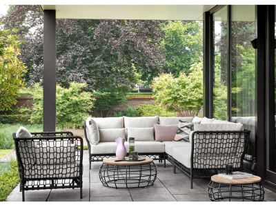 Apple Bee Pure Lounge-Set 1 Rope black ca.305x340cm