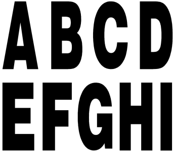 LCD selbstklebendes Buchstabenset A - I