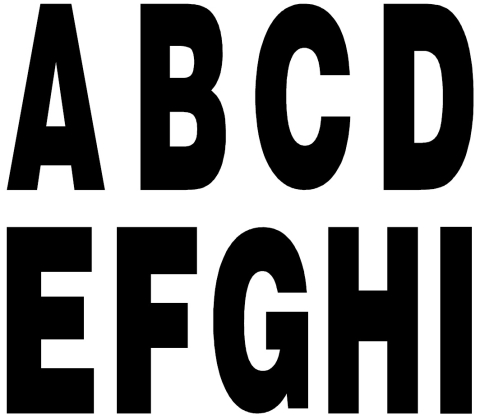 LCD selbstklebendes Buchstabenset A - I