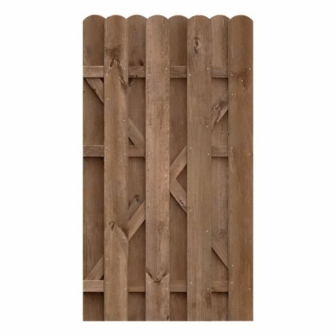 Einzeltor Boleo Kiefer kdi braun 100x180cm 51082 ohne Beschlag