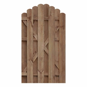 Einzeltor Boleo Kiefer kdi braun Rundbogen 100x180-160cm 51083 ohne Beschlag