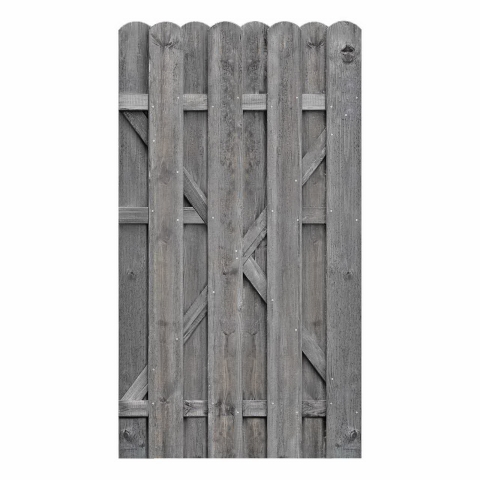 Einzeltor Boleo gerade Kiefer kdi grau 100x180cm 51084 ohne Beschlag