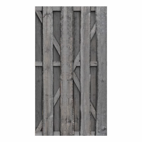 Einzeltor Natura gerade Kiefer kdi grau 100x180cm ohne Beschlag