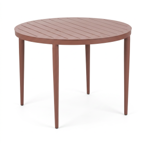 Brafab Bigby Diningtisch Aluminium rund 100cm, Zin Red