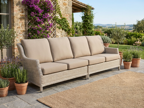 4Seasons Brighton provance Sofa 252cm, inkl. Polster (Ausstellungsst&uuml;ck)