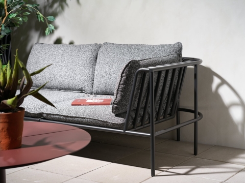 Brafab Collier Sofa Mitte, Schwarz-Teddy Ant