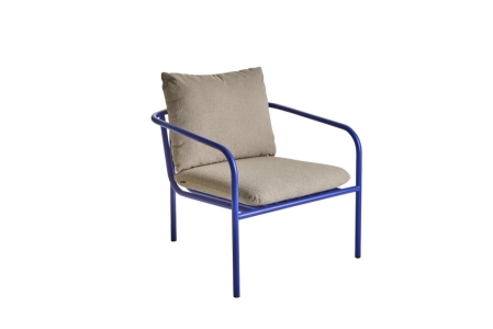 Brafab Bendt Sessel, Indigo Blue-Teddy Beige, inkl. Kissen