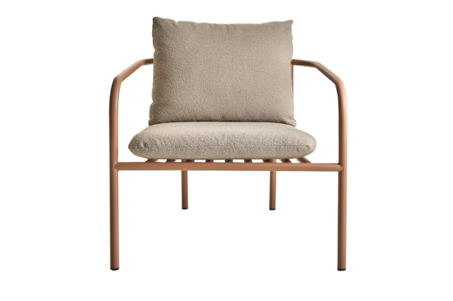 Brafab Bendt Sessel, Peach-Teddy Beige, inkl. Kissen