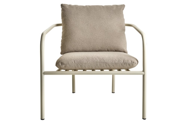 Brafab Bendt Sessel, Pearl White-Teddy Beige, inkl. Kissen