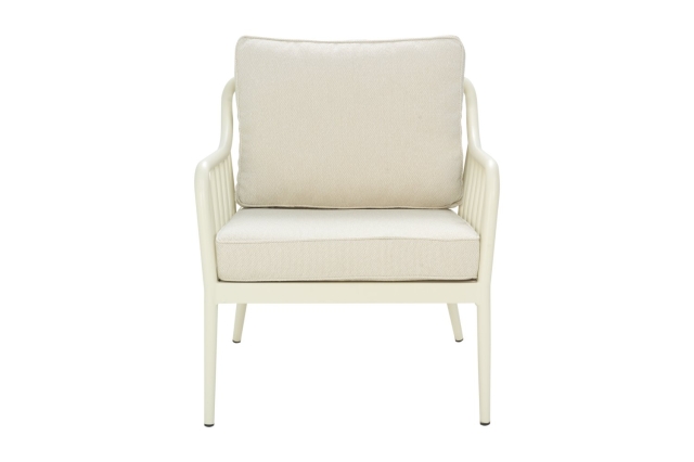 Brafab Coleville Sessel, Pearl White-Dot Beige, inkl. Kissen