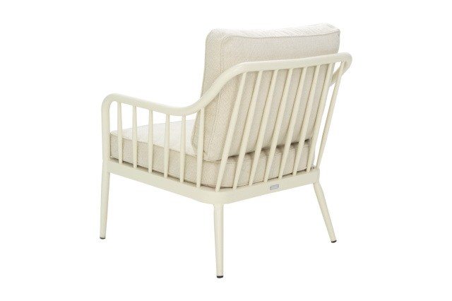 Brafab Coleville Sessel, Pearl White-Dot Beige, inkl. Kissen