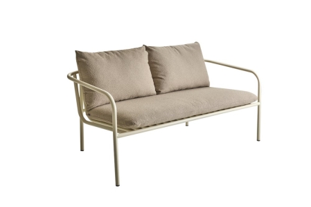 Brafab Bendt 2-Sitzer Sofa 138x72x77cm, Pearl White-Teddy Beige, inkl. Kissen