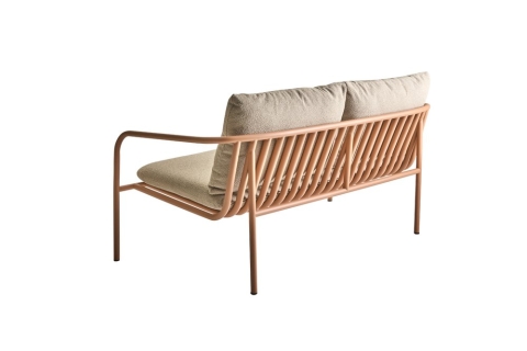 Brafab Bendt 2-Sitzer Sofa Peach-Teddy Beige, inkl. Kissen