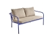 Brafab Bendt 2-Sitzer Sofa 138x72x77cm, Indigo Blue-Teddy Beige, inkl. Kissen