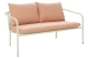 Brafab Bendt 2-Sitzer Sofa 138x72x77cm, Pearl White-Teddy Orange, inkl. Kissen
