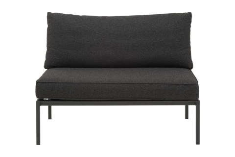 Brafab Upper Mitte 2-Sitzer Sofa,112x78x87cm Schwarz-Teddy Black