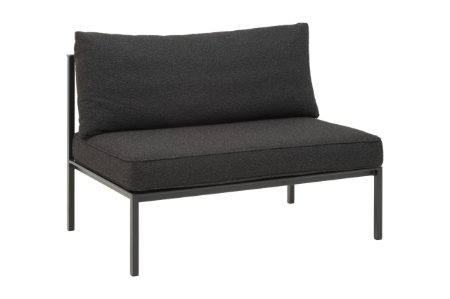 Brafab Upper Mitte 2-Sitzer Sofa,112x78x87cm Schwarz-Teddy Black
