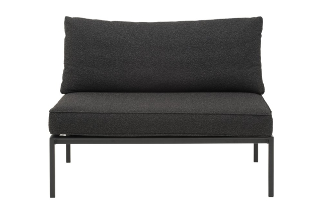 Brafab Upper Mitte 2-Sitzer Sofa,112x78x87cm Schwarz-Teddy Black