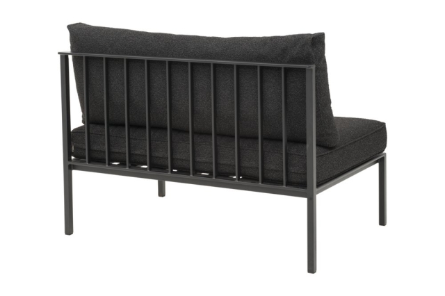 Brafab Upper Mitte 2-Sitzer Sofa,112x78x87cm Schwarz-Teddy Black