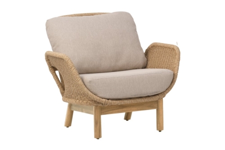 Brafab Lily Sessel, Twist Straw-Plush Wheat, inkl. Kissen
