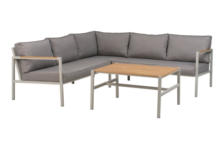 Brafab Cap Loungeset, Light Grey-Grau 214x214cm inkl. Tisch und Kissen
