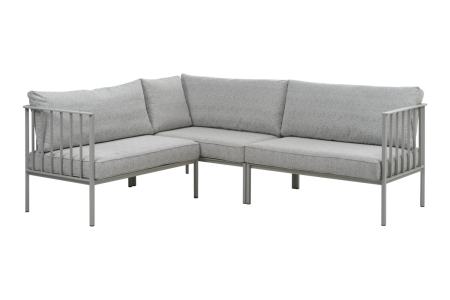 Brafab Upper Ecksofa-Set 235x193x78cm, Light Grey-Digi Grey, inkl. Kissen