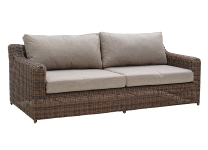 Brafab Glendon Lounge 2,5-Sitzer 219cm Dark Brown-Soft Moose, inkl. Auflagen