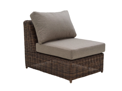 Brafab Glendon Lounge Mittelmodul 70x102x85cm, Dark Brown-Soft Moose, inkl. Auflagen