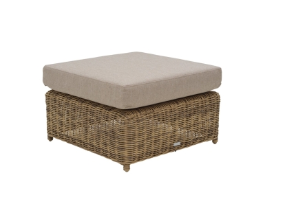 Brafab Glendon Ottomane 72x72x42cm, Polyrattan Rustic-Beige