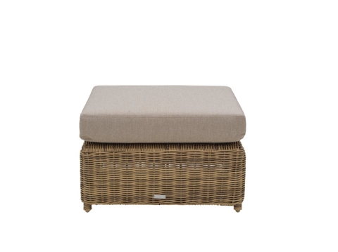 Brafab Glendon Ottomane 72x72x42cm, Polyrattan Rustic-Beige