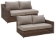 Brafab Glendon Abschluss-Modul 2 Sofas, 2-Sitzer 151 cm, Dark Brown-Soft Moose