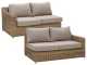 Brafab Glendon Abschluss-Set mit 2 Sofas, je 151cm, Rustic-Beige, inkl. Auflagen