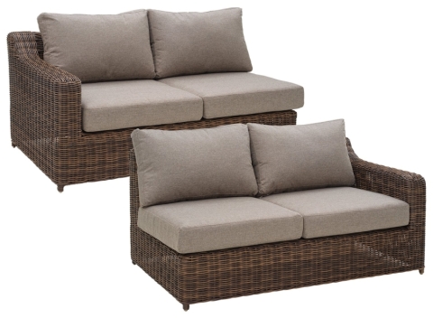 Brafab Glendon Eck-Lounge Dark Brown-Soft Moose 253x253cm inkl. Polster