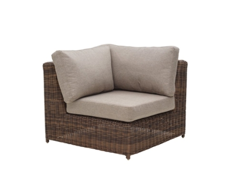Brafab Glendon Eck-Lounge Dark Brown-Soft Moose 253x253cm inkl. Polster